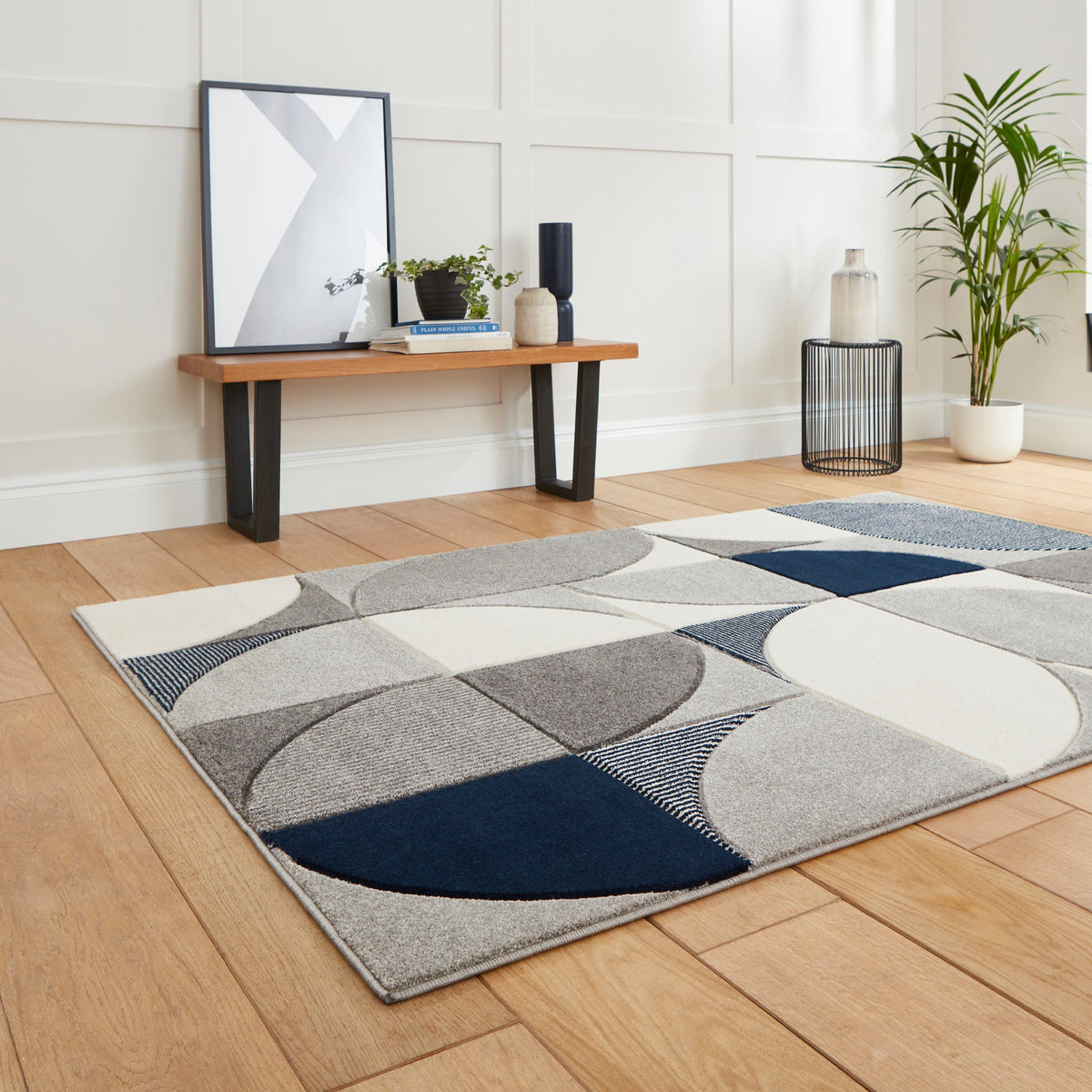 Regis Geometric Leaf Rug