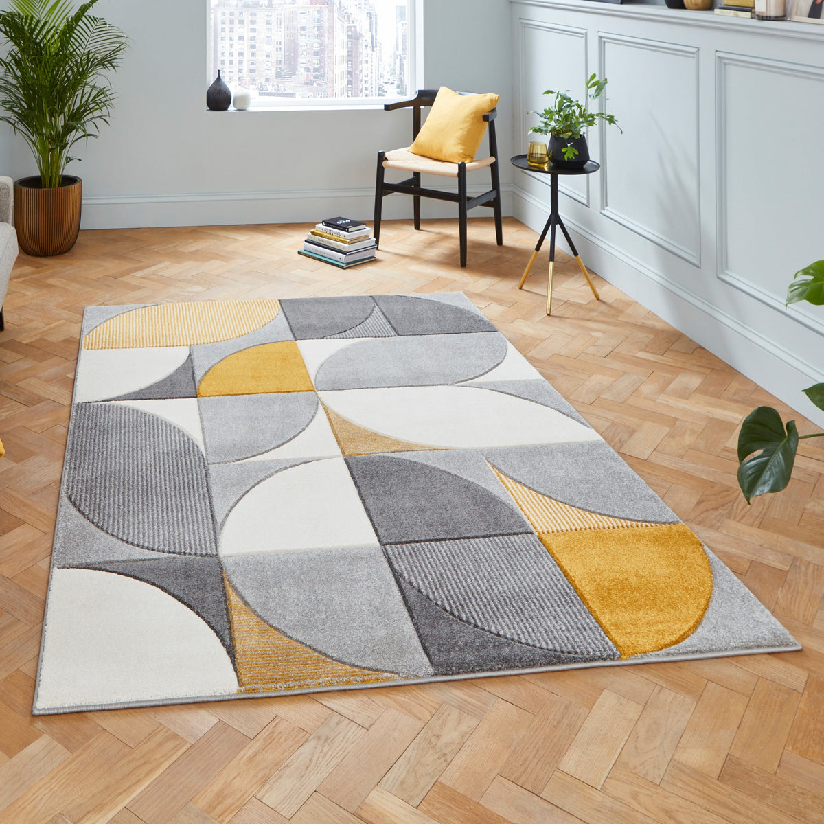 Regis Geometric Leaf Rug