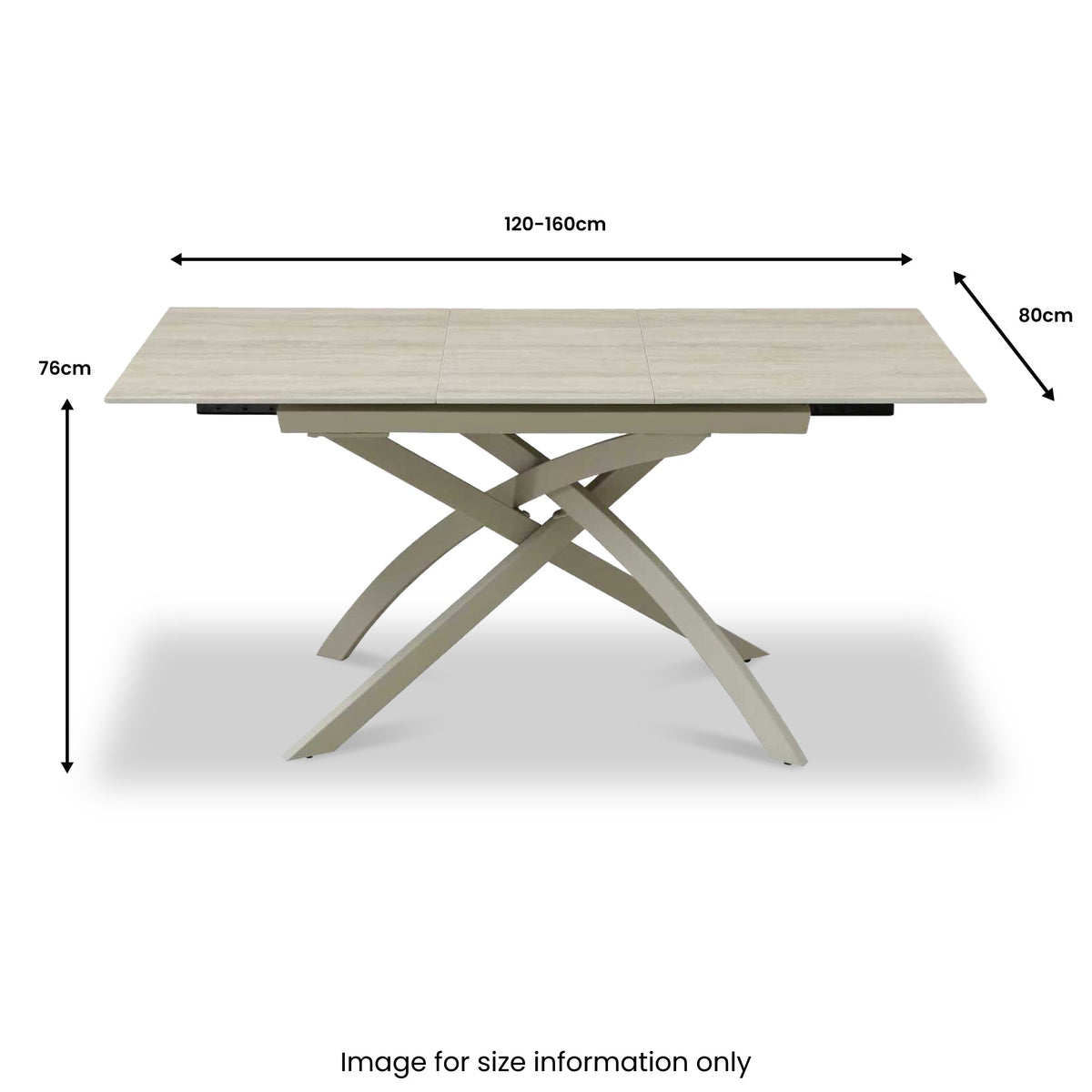 Nova Sintered Stone 120-160cm Extending Dining Table