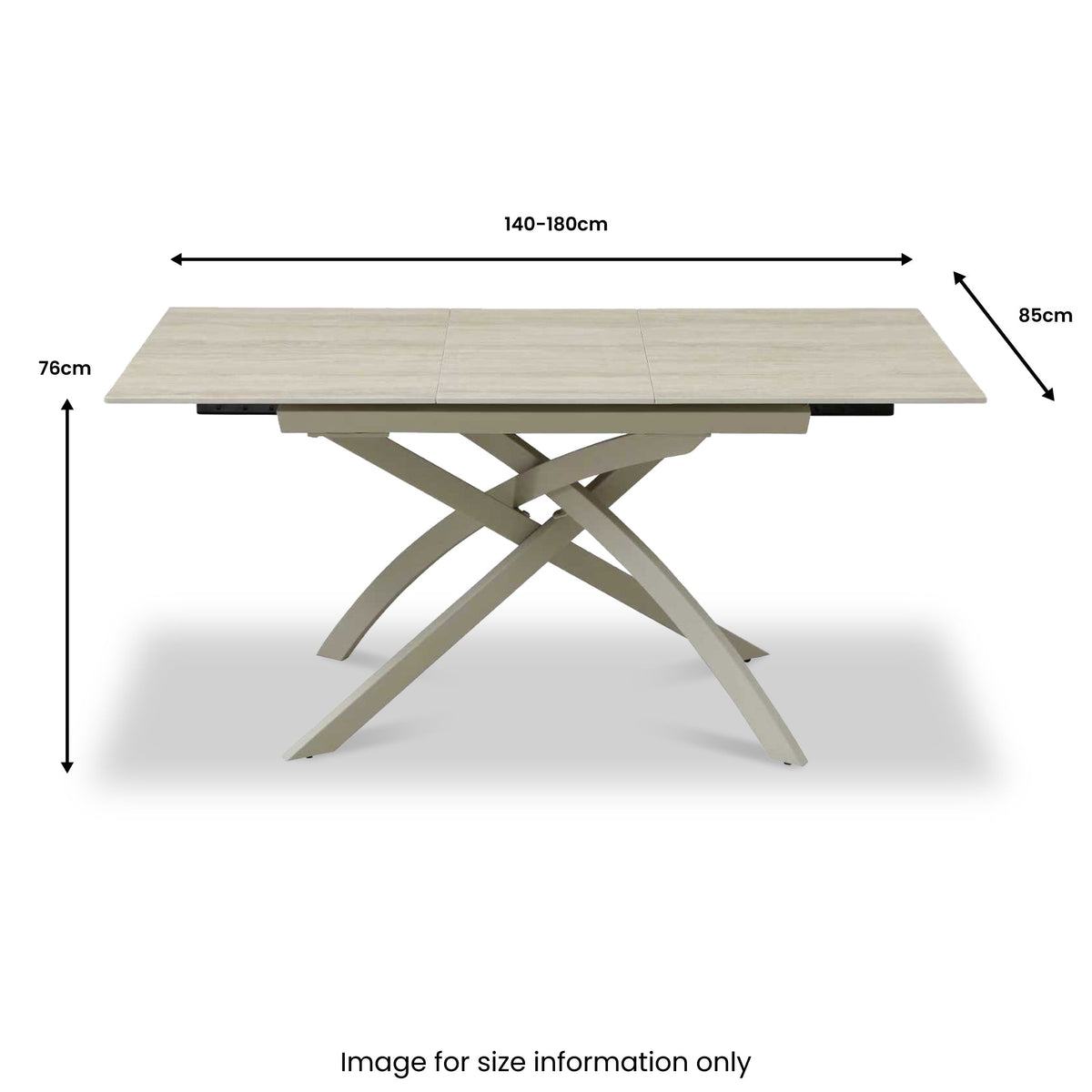 Nova Sintered Stone 140-180cm Extending Dining Table