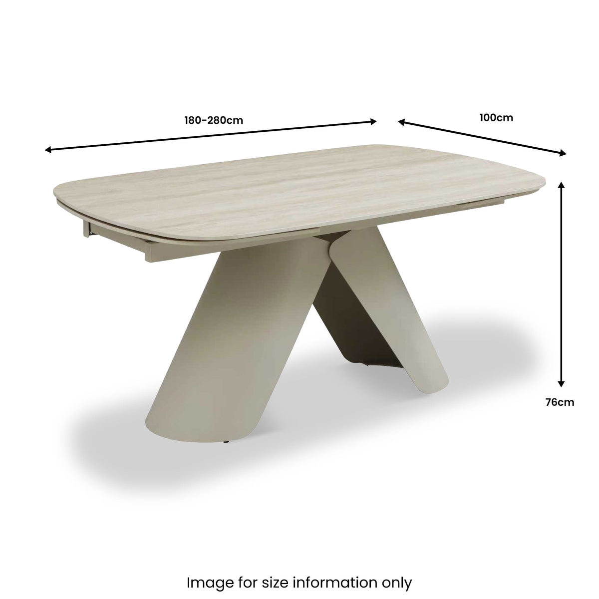 Nero Sintered Stone 180-280cm Extending Dining Table