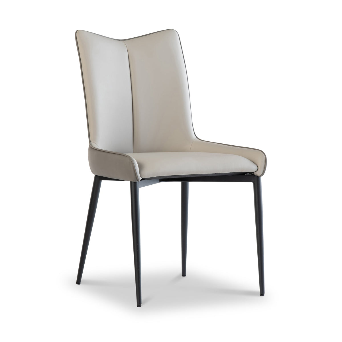 Stefan Faux Leather Curved Dining Chair