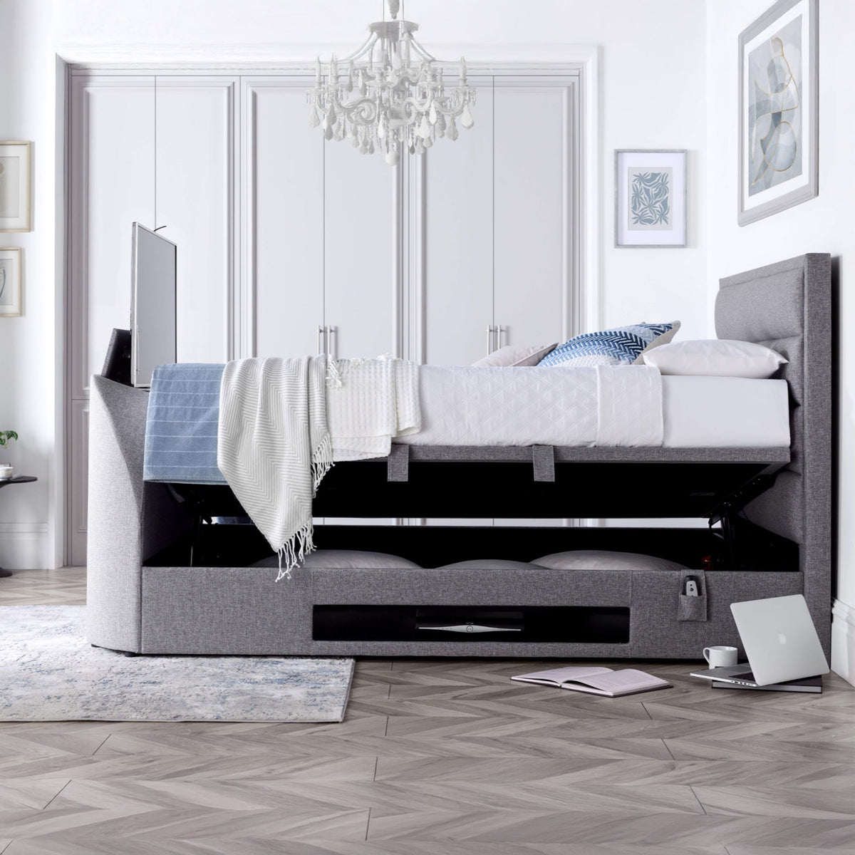 Belisse TV Ottoman Bed Frame