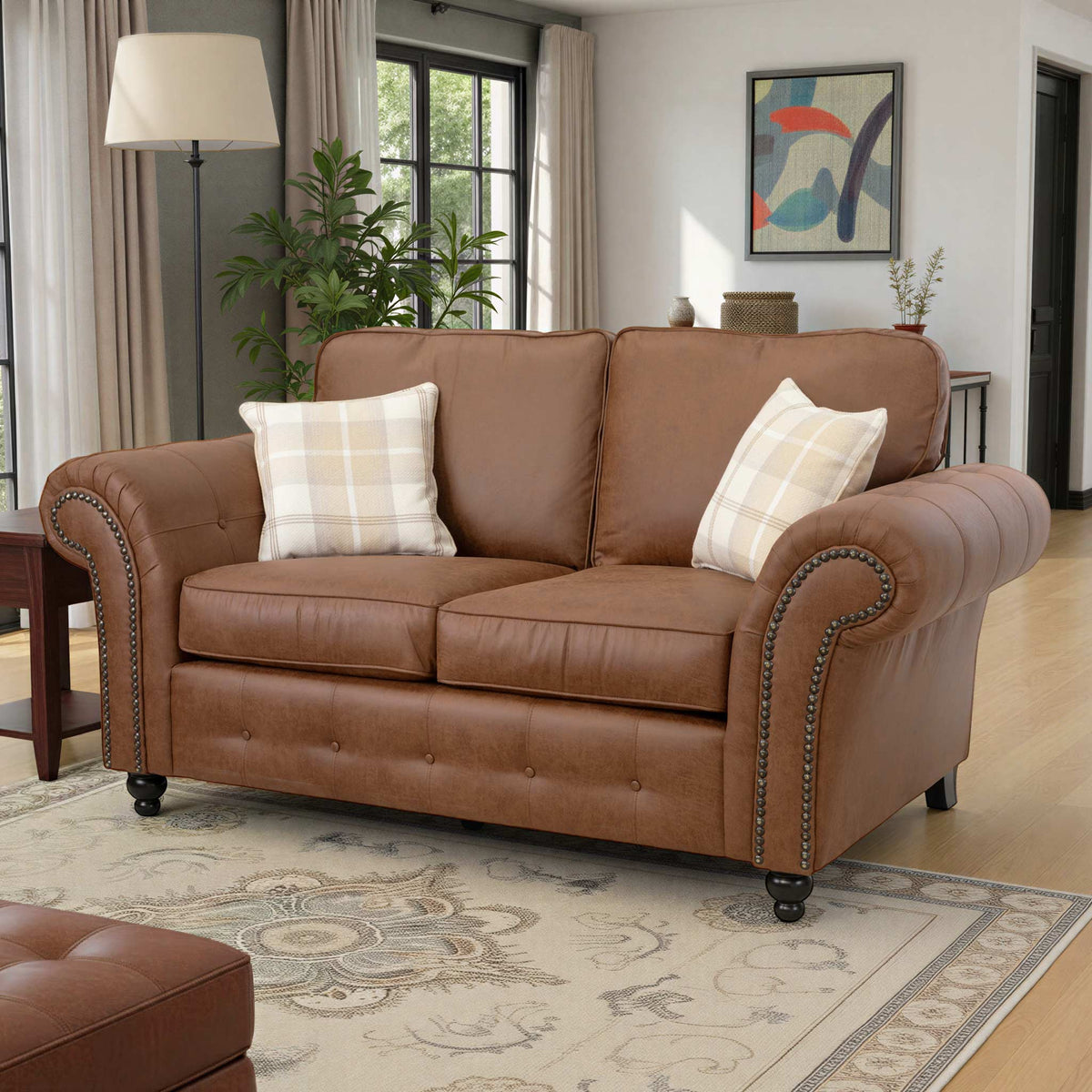 Edward Faux Leather 2 Seater Sofa