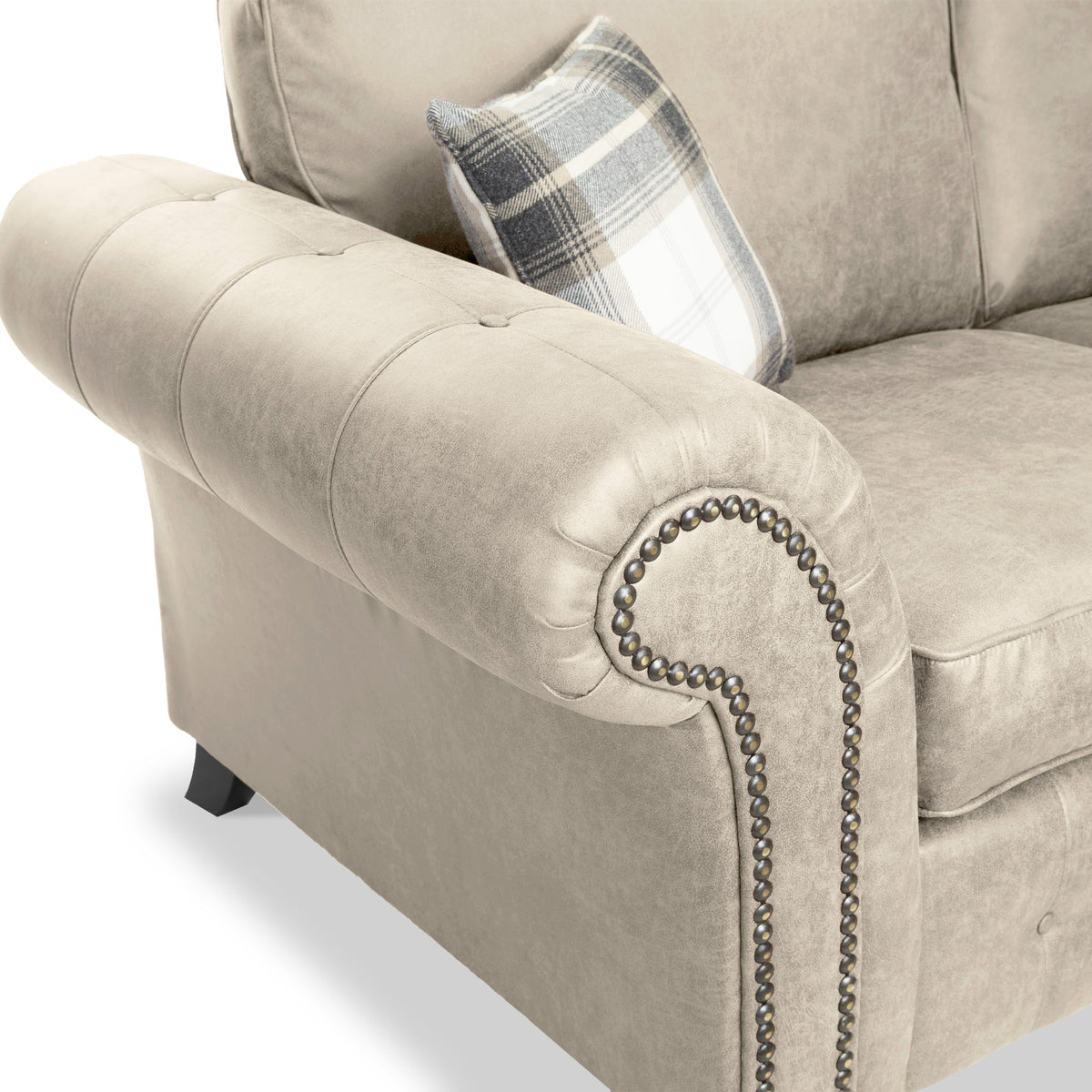 Edward Faux Leather 3 Seater Sofa