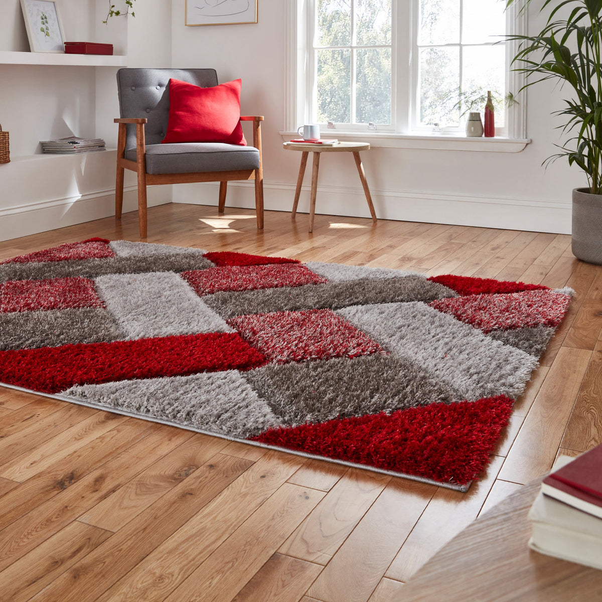 Lennox Geometric Shaggy Rug