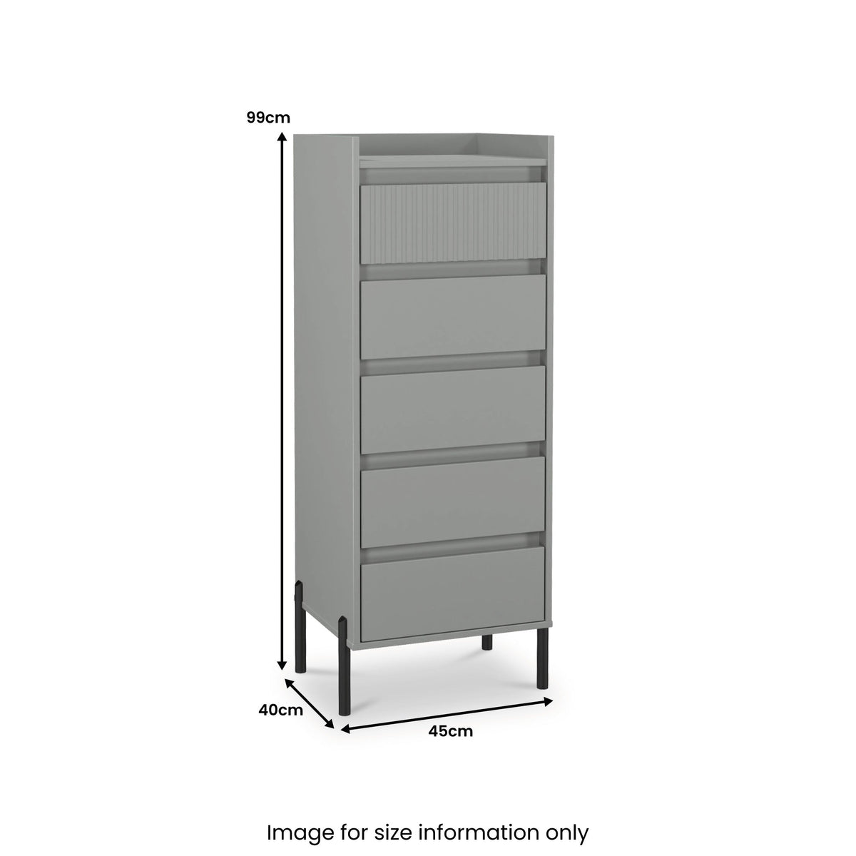 Kenton 5 Drawer Tallboy Chest