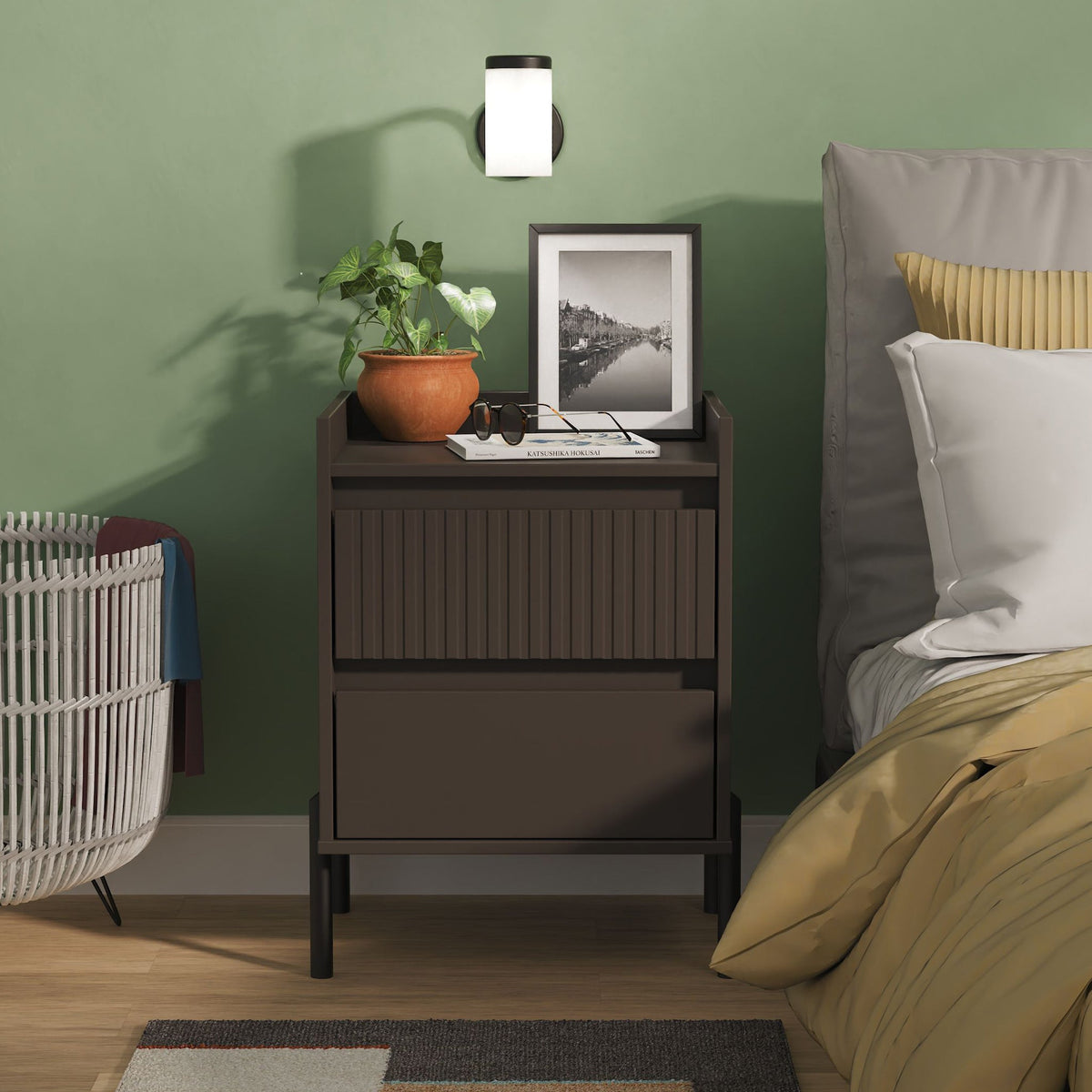 Kenton 2 Drawer Bedside Table