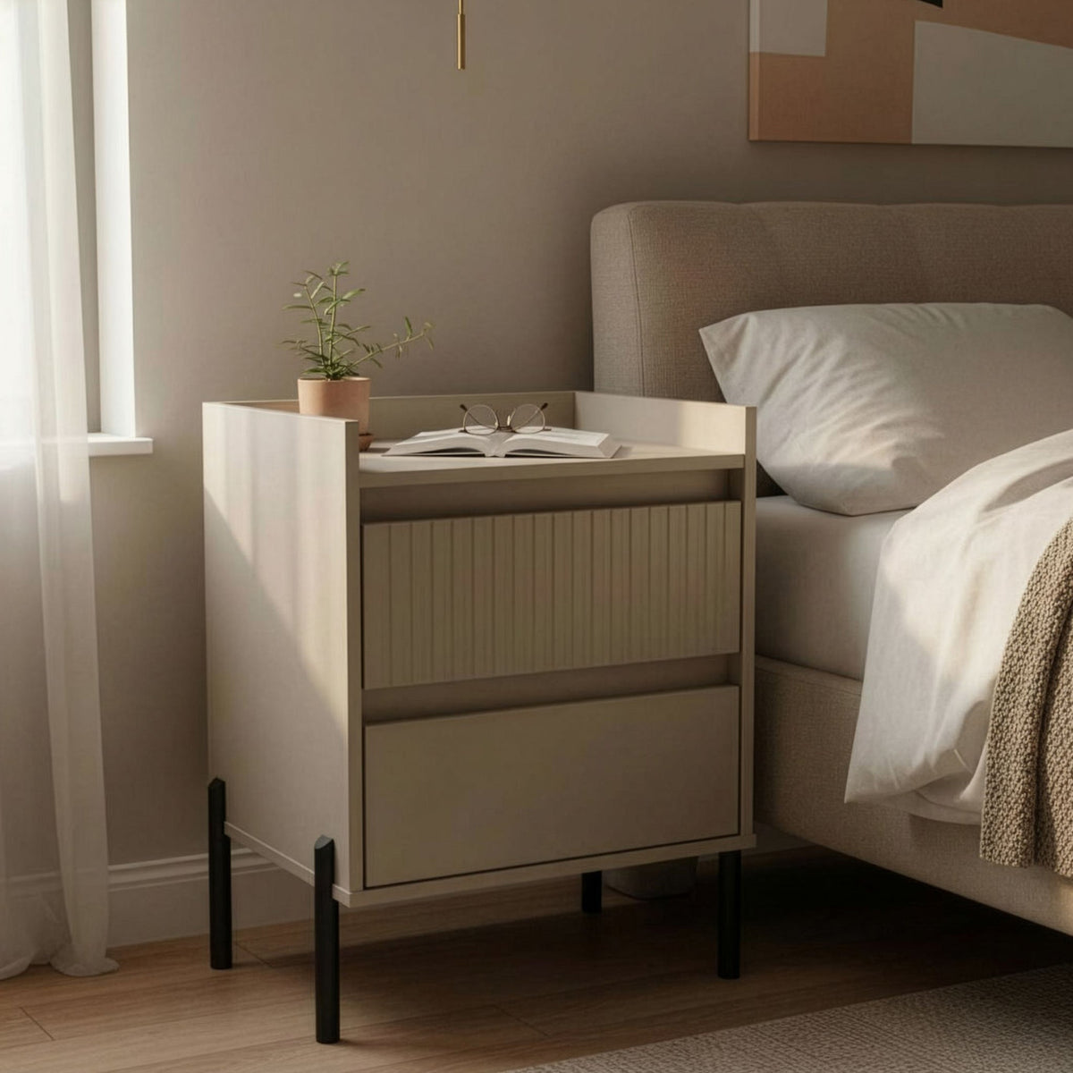Kenton 2 Drawer Bedside Table