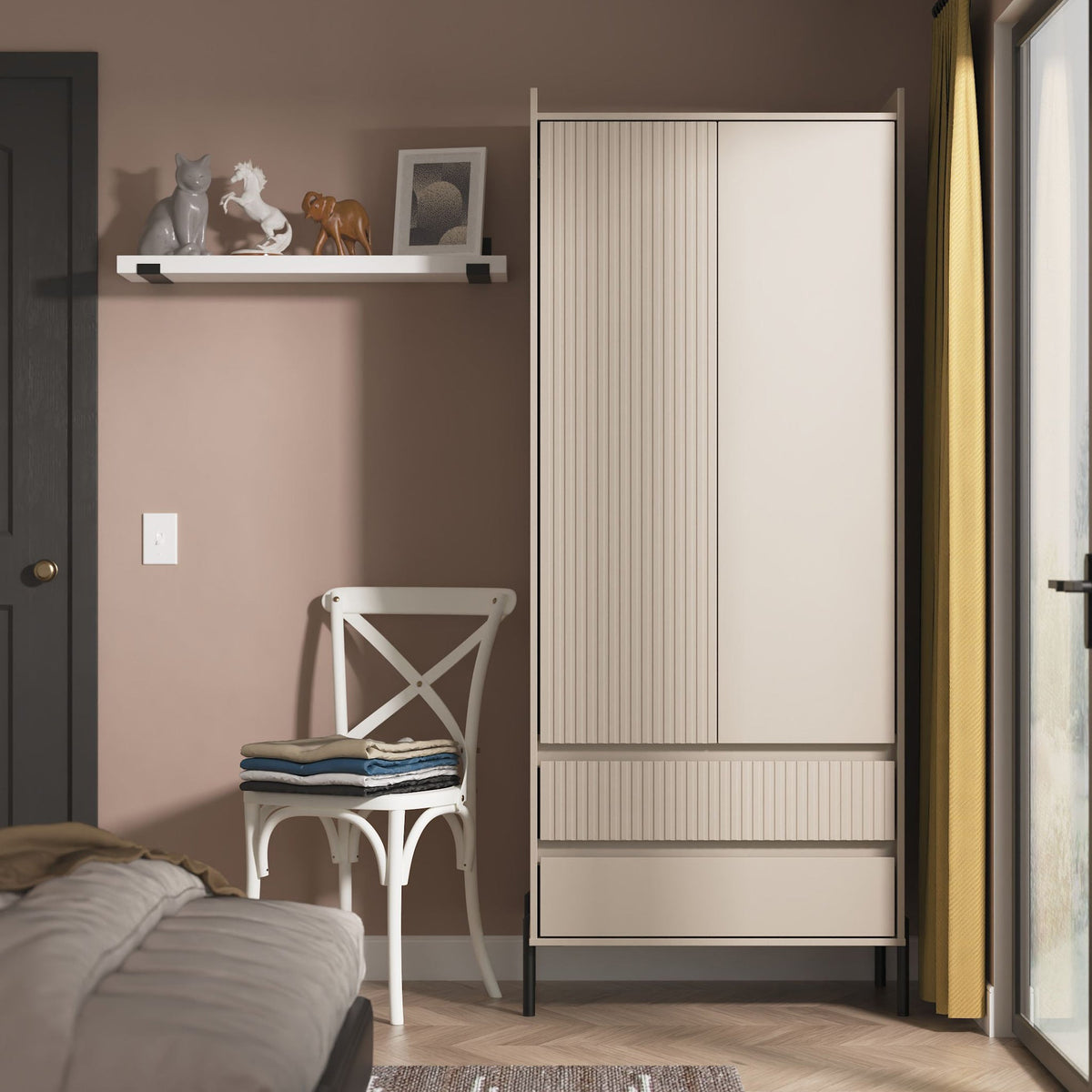 Kenton Double Wardrobe With Drawers
