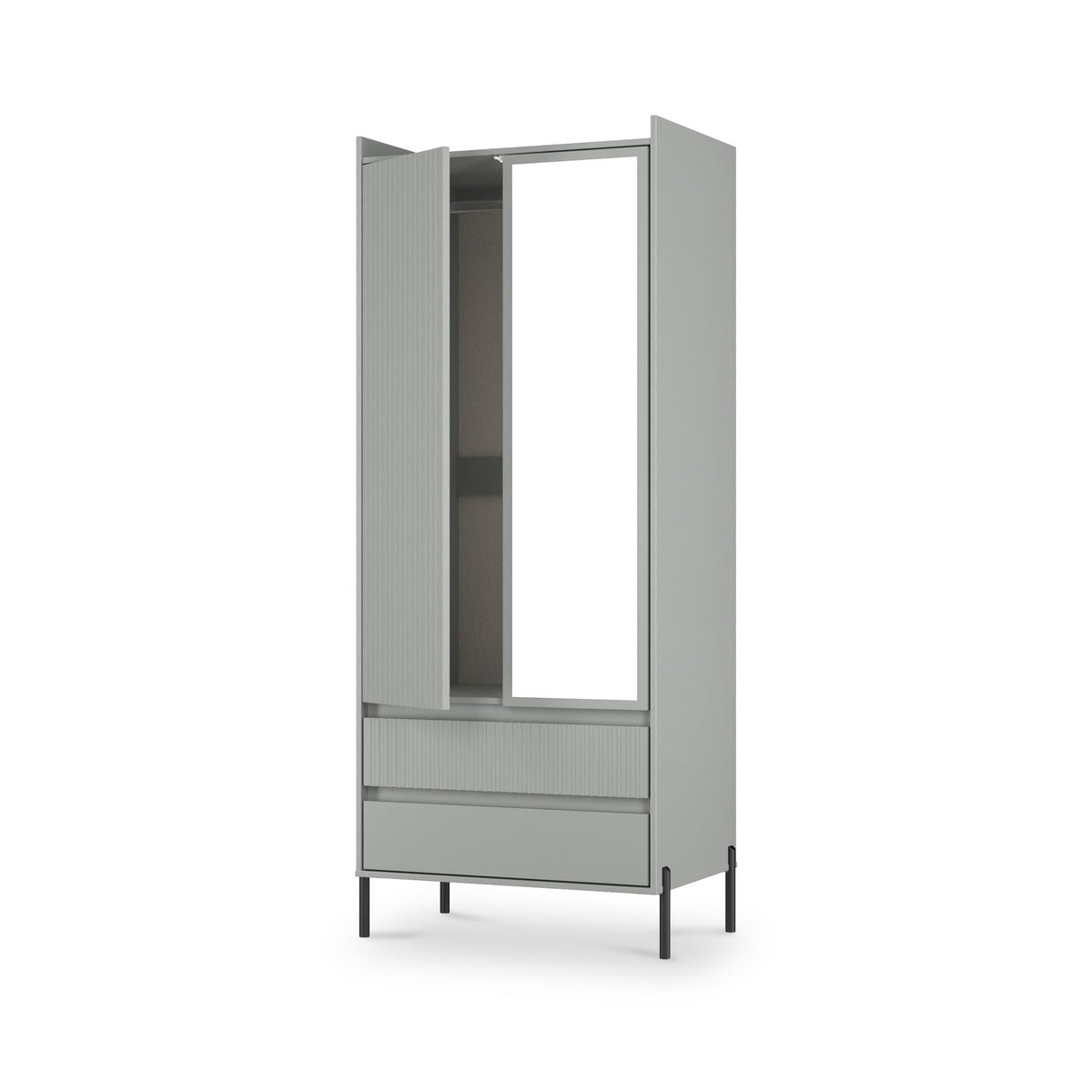 Kenton Double Mirrored Wardrobe With Drawers