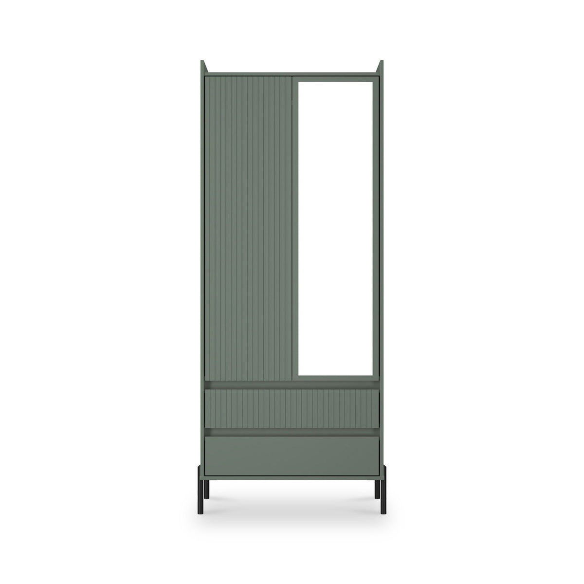 Kenton Double Mirrored Wardrobe With Drawers