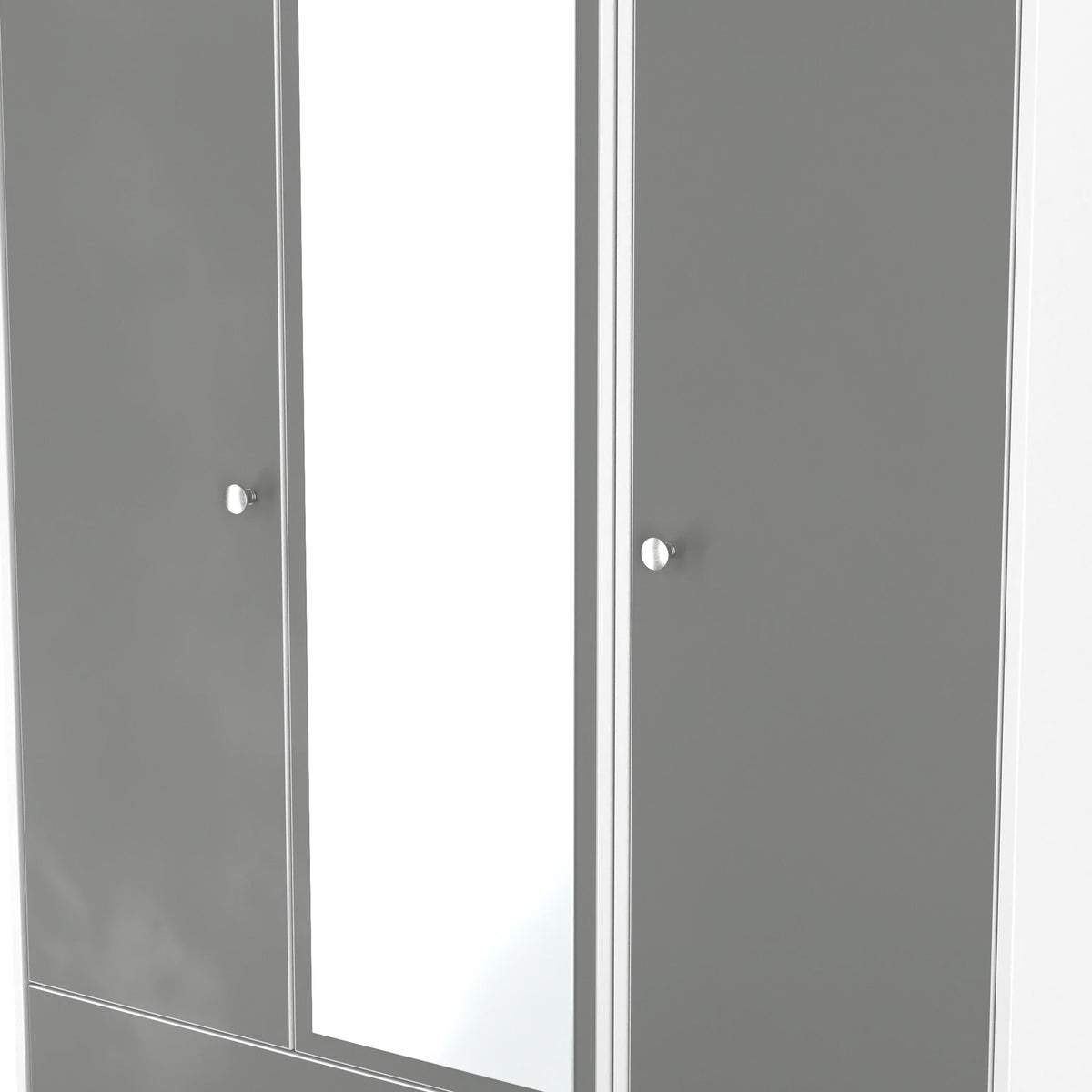 Bennet Tall Triple 2 Drawer Mirrored Wardrobe