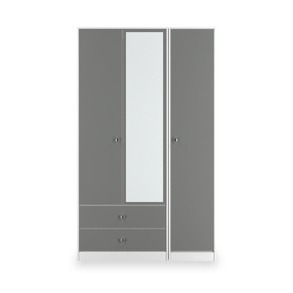 Bennet Tall Triple 2 Drawer Mirrored Wardrobe