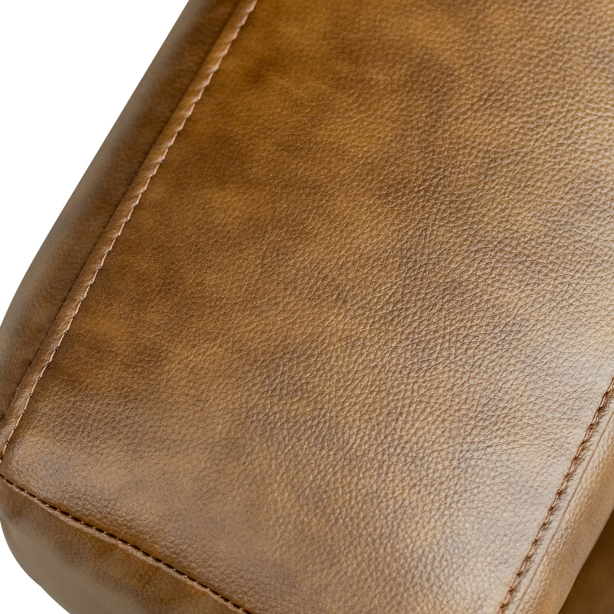 Umber Faux Leather 3 Seater Sofa
