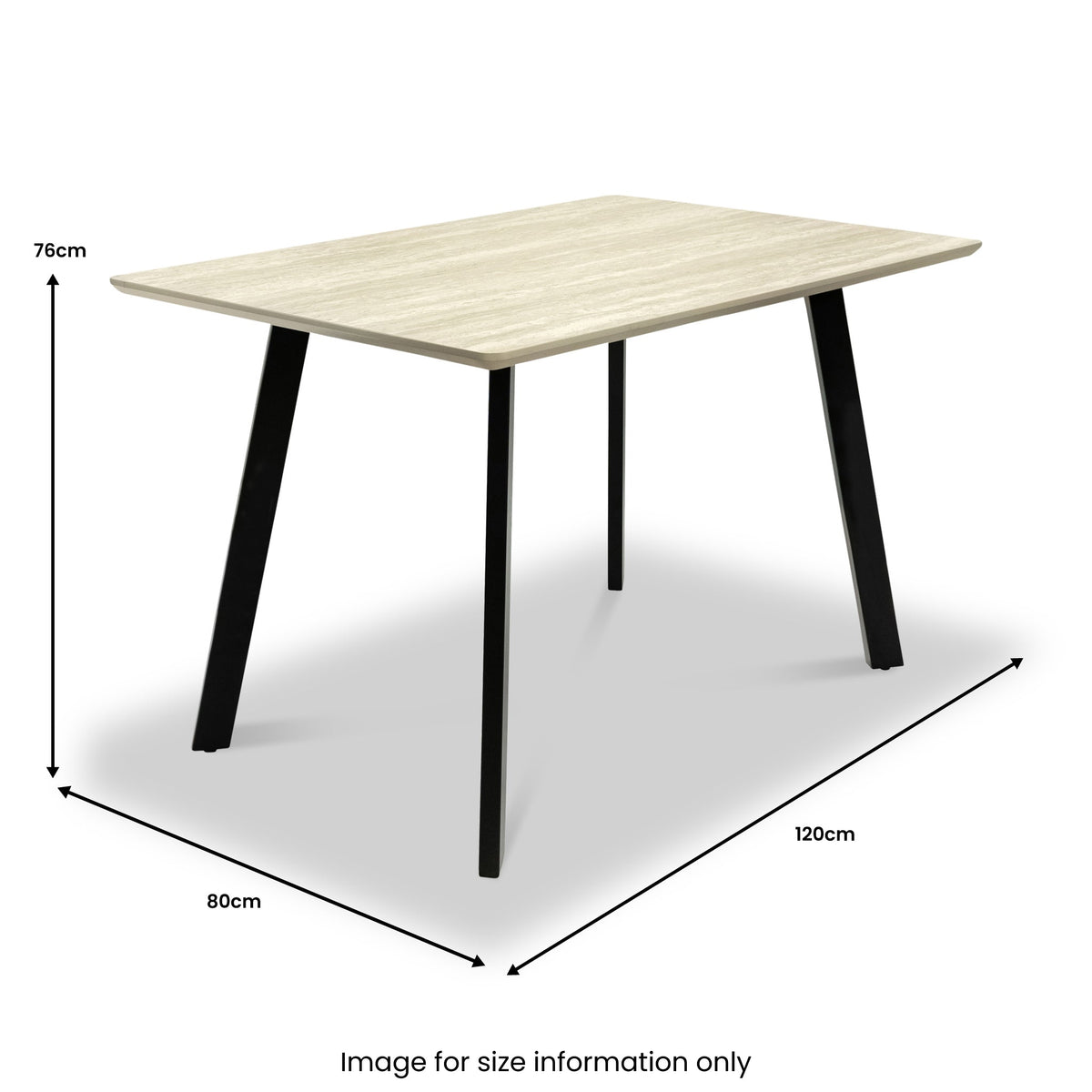 Barlo 120cm Travertine Effect Dining Table