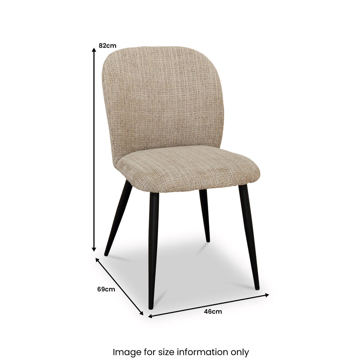 Mirella Textured Fabric Dining Chair