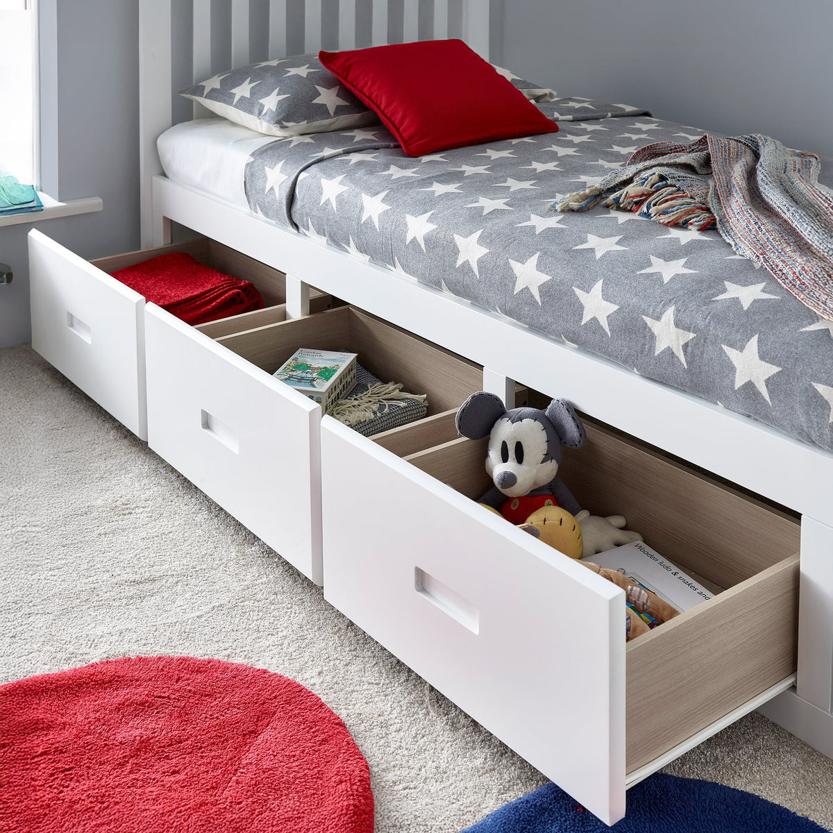 Wilson Wooden 3 Drawer Kids Bed Frame