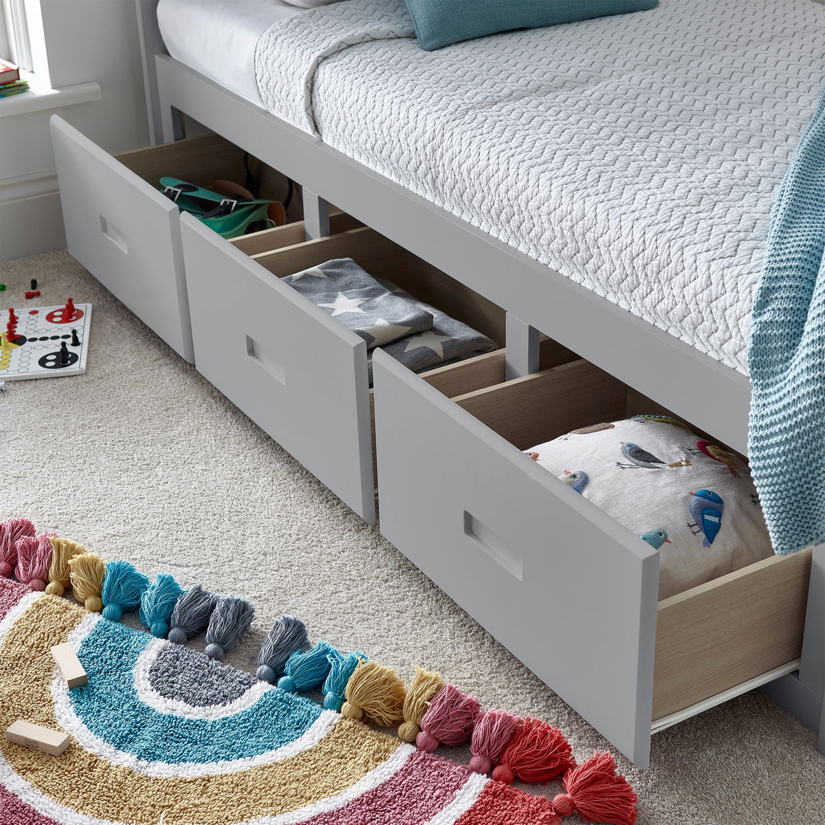 Wilson Wooden 3 Drawer Kids Bed Frame