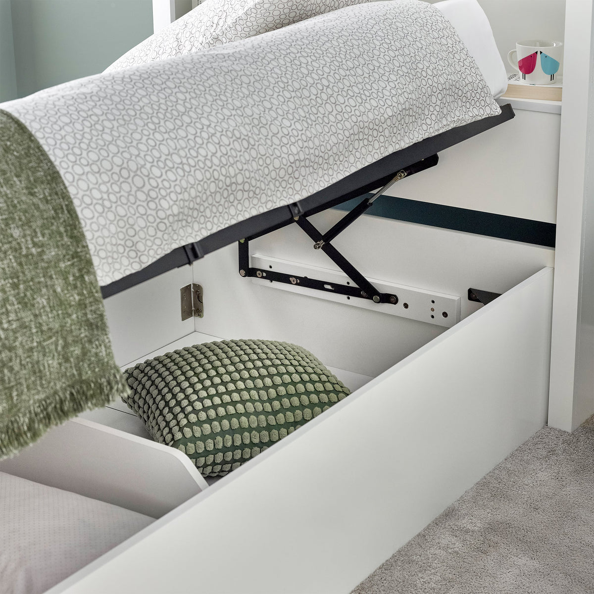 Cooper Wooden Ottoman Storage Bed Frame