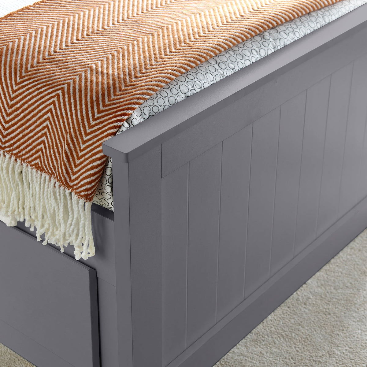Emelia Wooden 3 Drawer and Shelving Storage Bed Frame