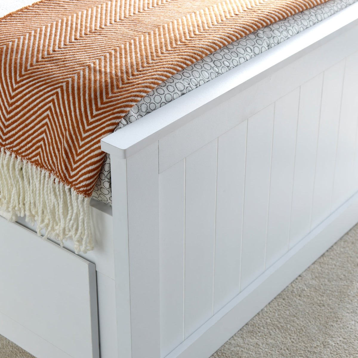 Emelia Wooden 3 Drawer and Shelving Storage Bed Frame