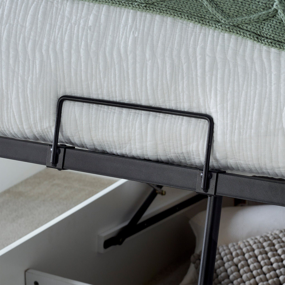 Brooker Wooden Storage Ottoman Bed Frame