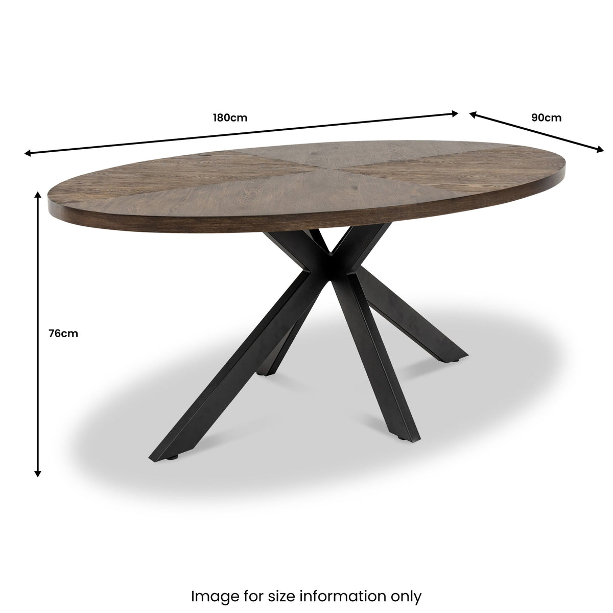 Haden 180cm Oval Oak Dining Table