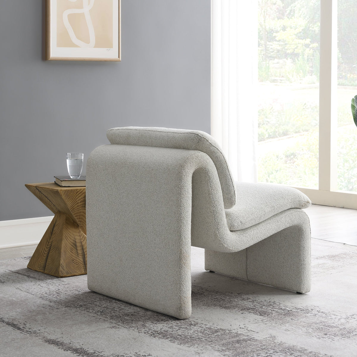 Celeste Sleek Curved Accent Chair
