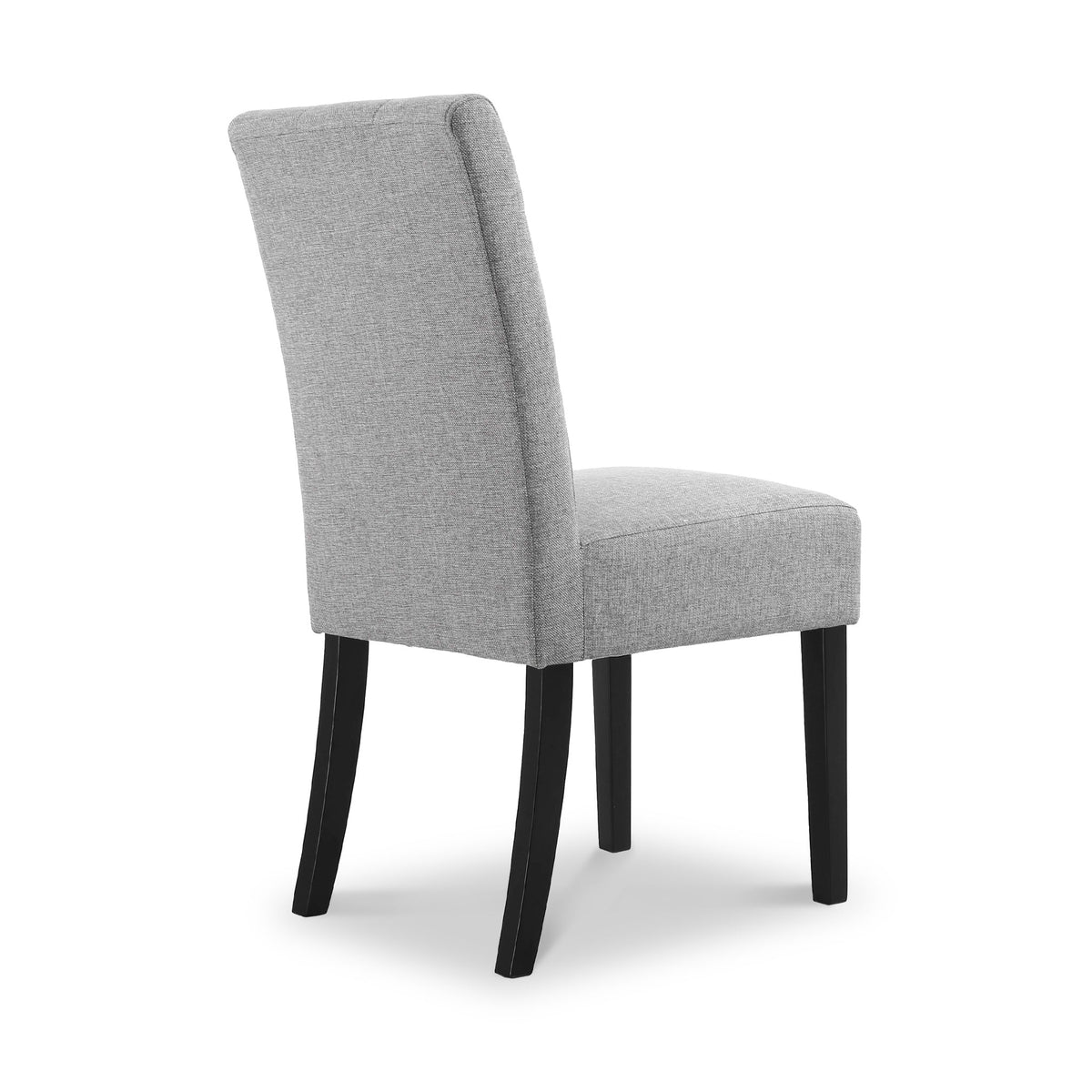 Pryder Faux Linen Dining Chair with Black Legs