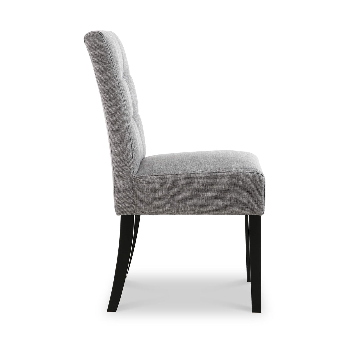 Pryder Faux Linen Dining Chair with Black Legs
