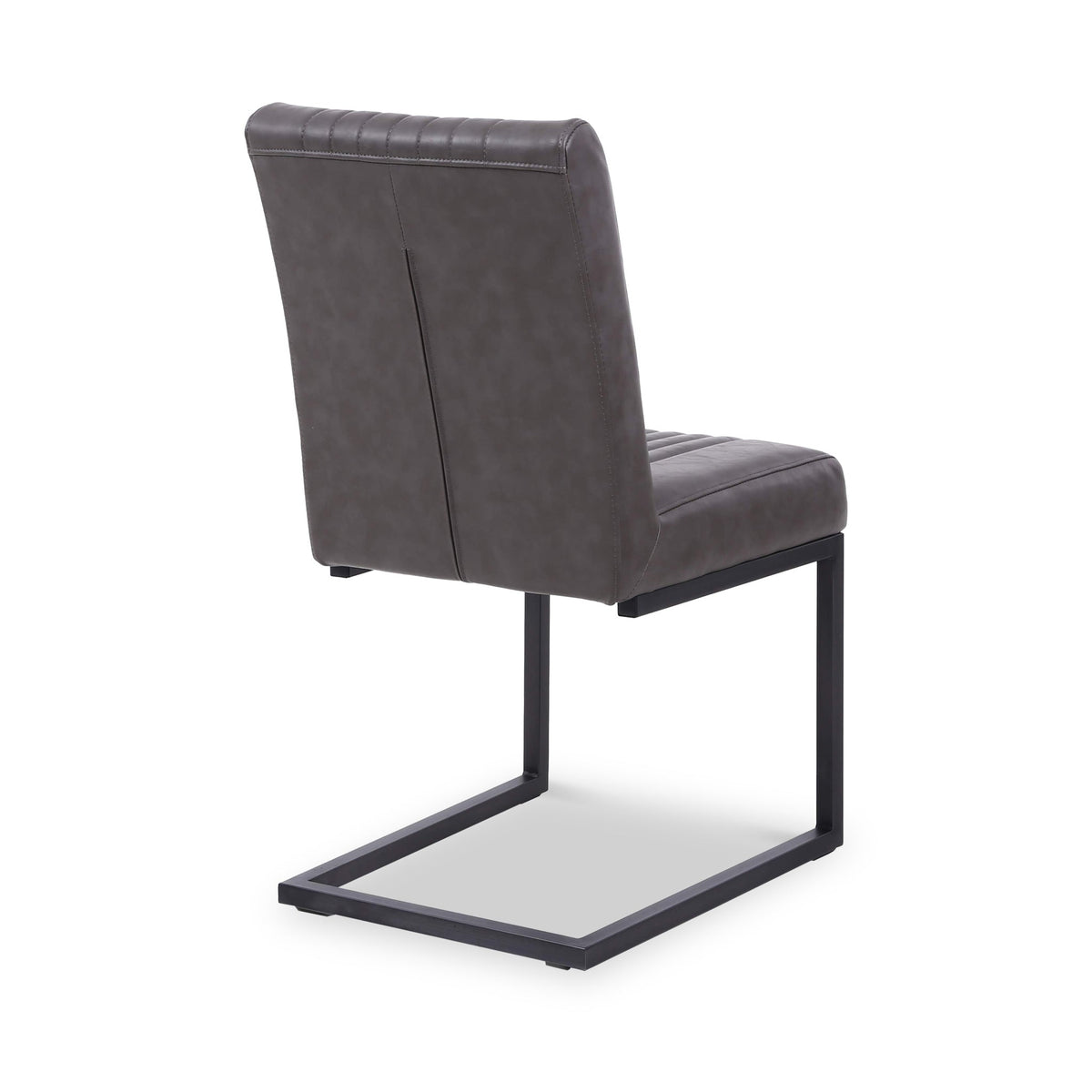 Branok Cantilever Grey Faux Leather Dining Chair