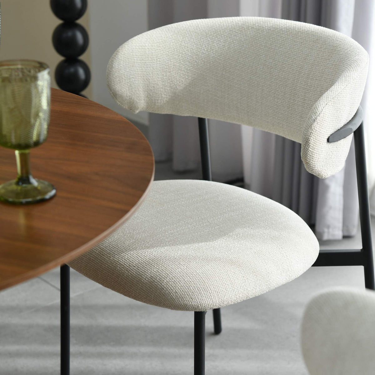 Elvina Faux Linen Dining Chair