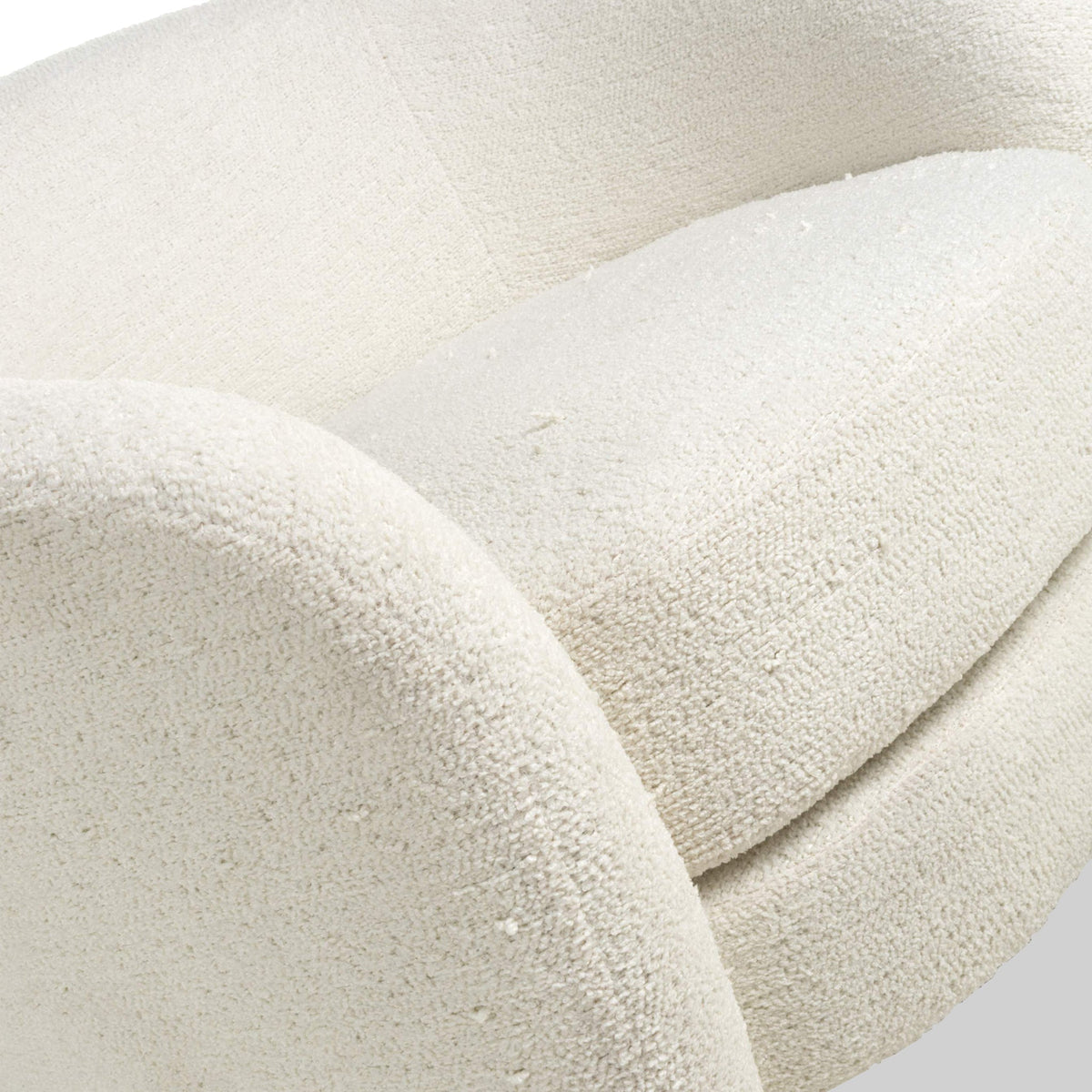 Kendry White Boucle Tub Chair
