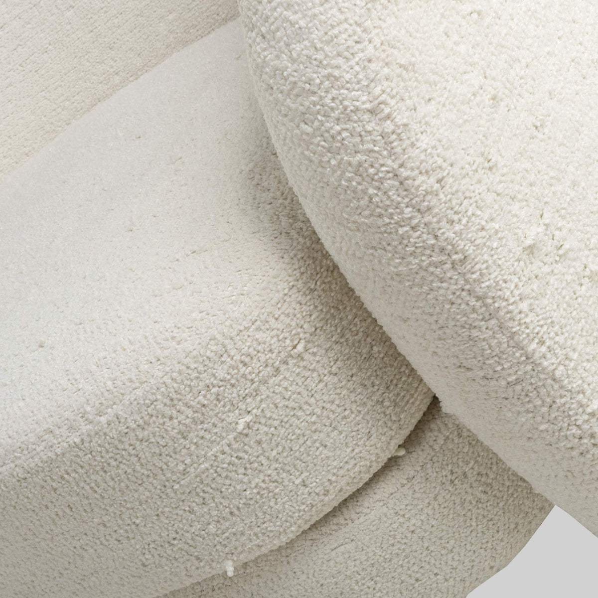 Kendry White Boucle Tub Chair