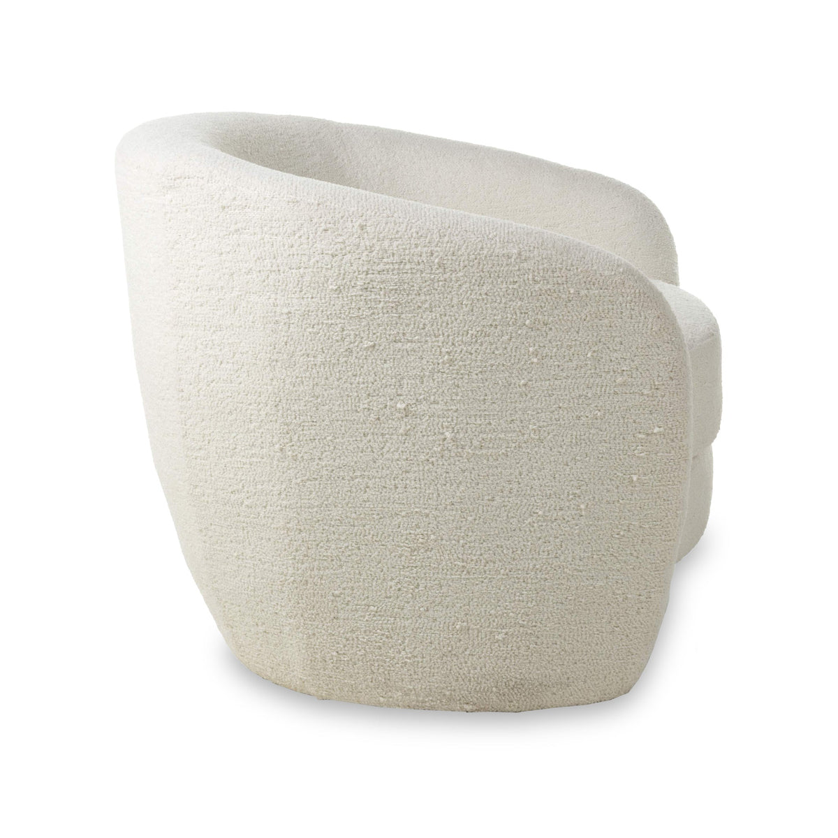 Kendry White Boucle Tub Chair