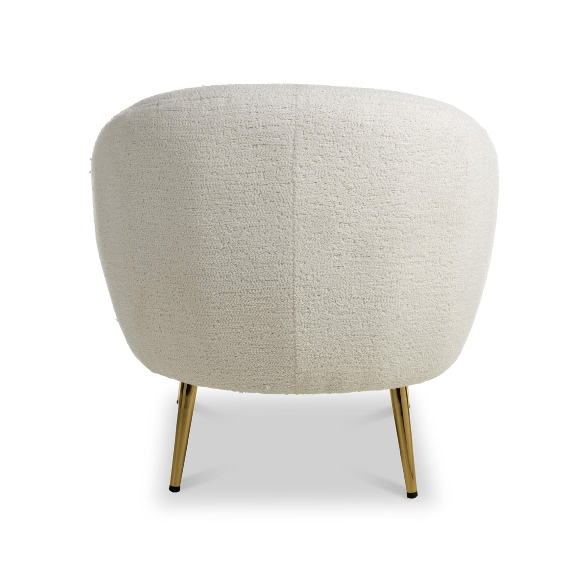 Elska White Boucle Tub Chair