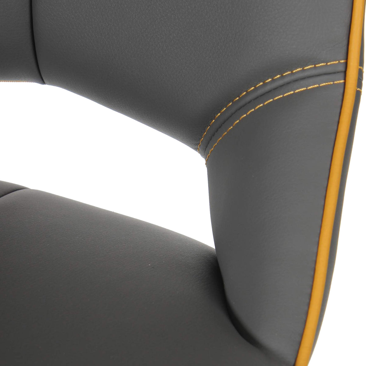 Ceri Self Returning Swivel Faux Leather Bar Stool
