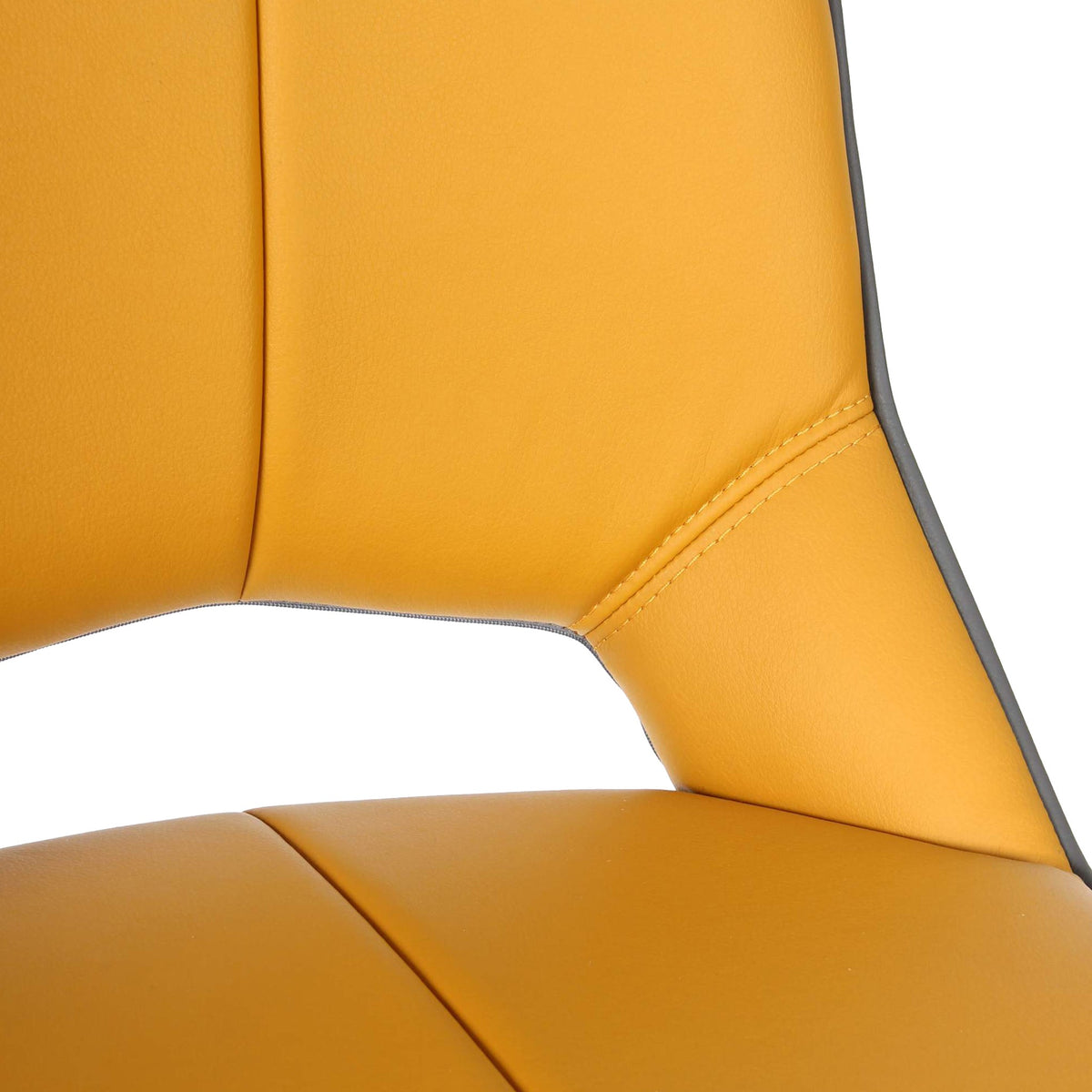 Ceri Self Returning Swivel Faux Leather Bar Stool
