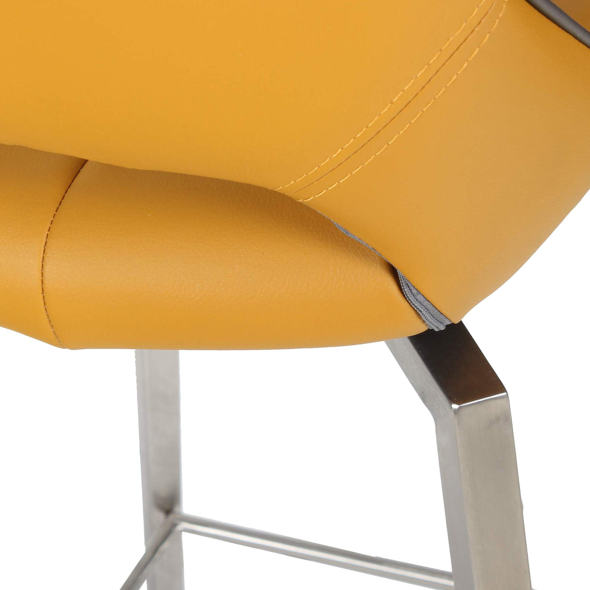 Ceri Self Returning Swivel Faux Leather Bar Stool