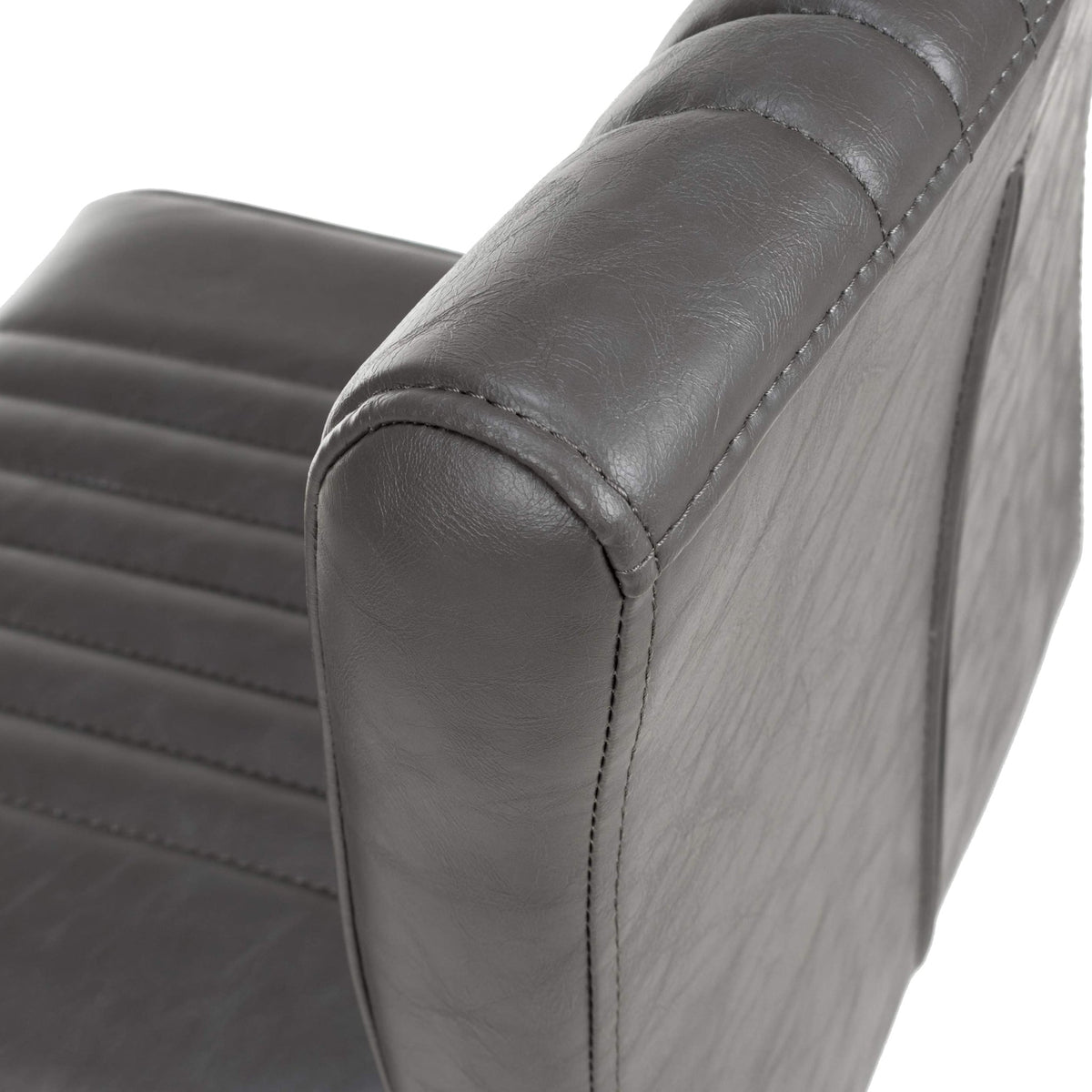 Trelise Cantilever Grey Faux Leather Bar Stool