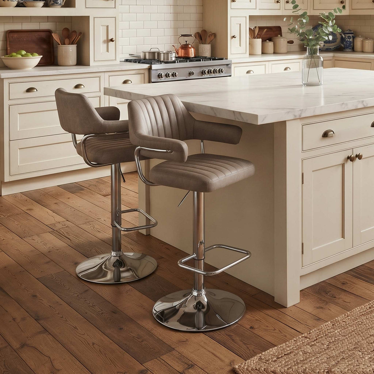 Rhonwen Faux Leather Bar Stool
