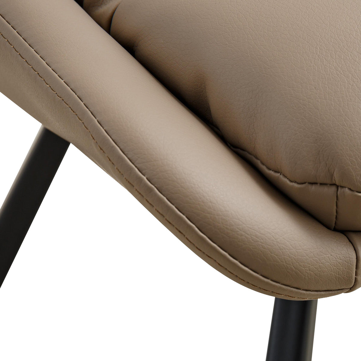 Elara Swivel Faux Leather Dining Chair
