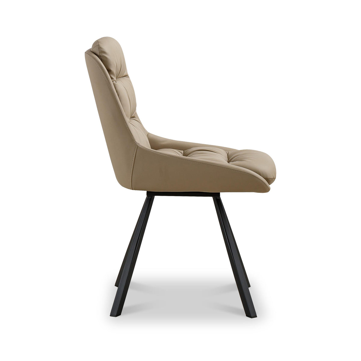 Elara Swivel Faux Leather Dining Chair