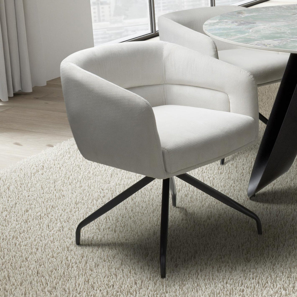 Berkley Corduroy Swivel Dining Chair