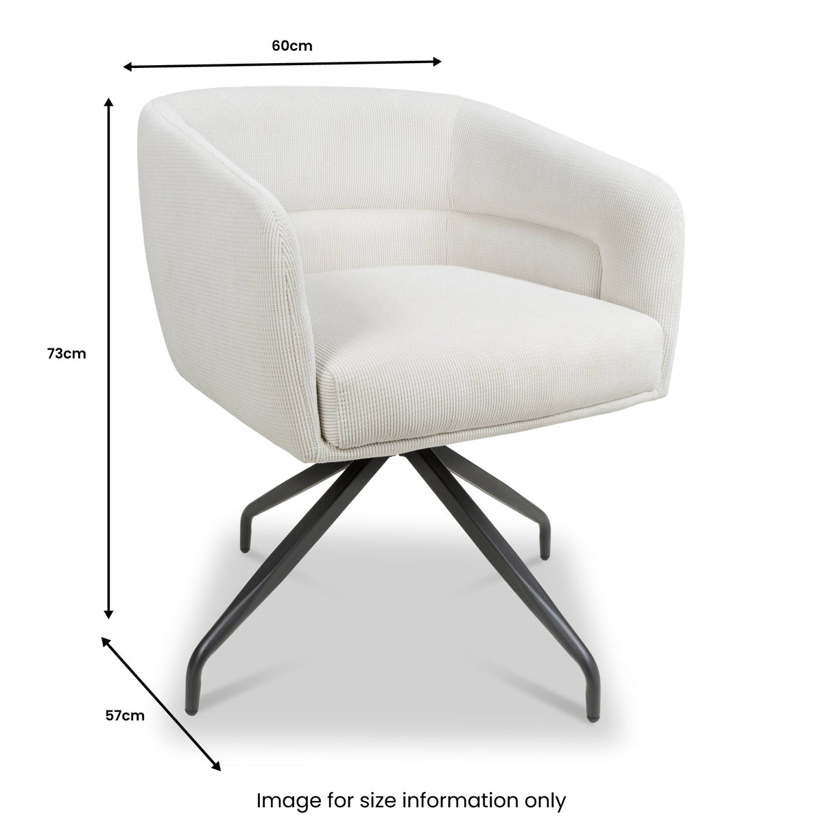 Berkley Corduroy Swivel Dining Chair