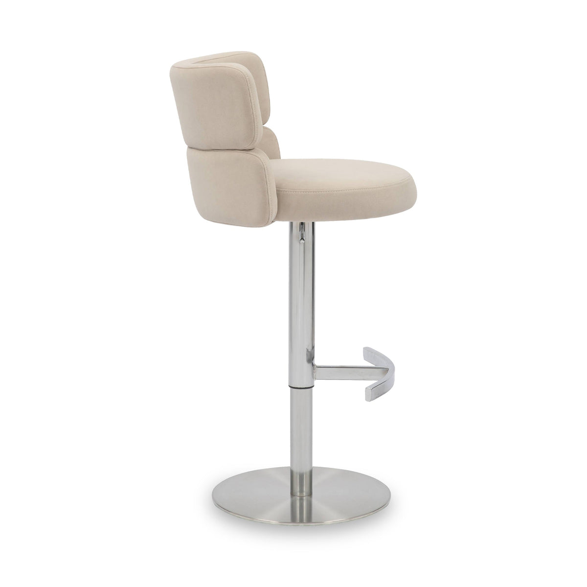 Carvell Brushed Velvet Bar Stool