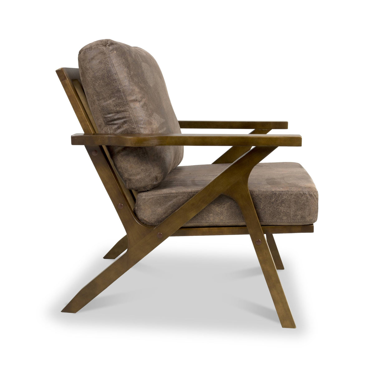 Duke Faux Suede Retro Accent Chair