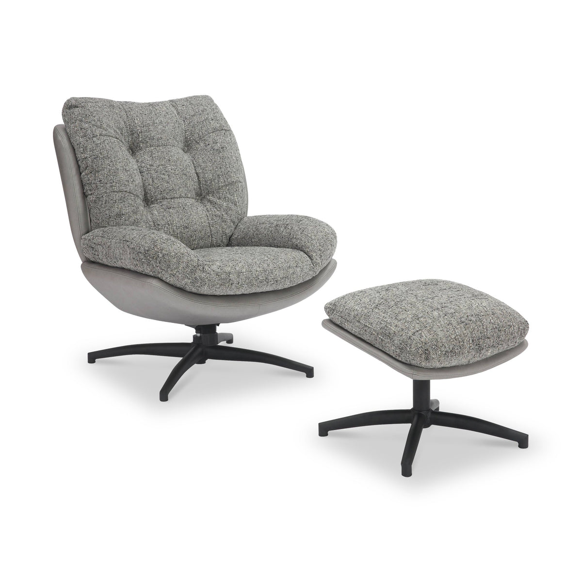 Kelso Lounge Accent Chair with Footstool