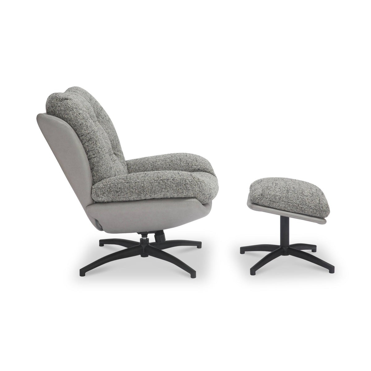 Kelso Lounge Accent Chair with Footstool